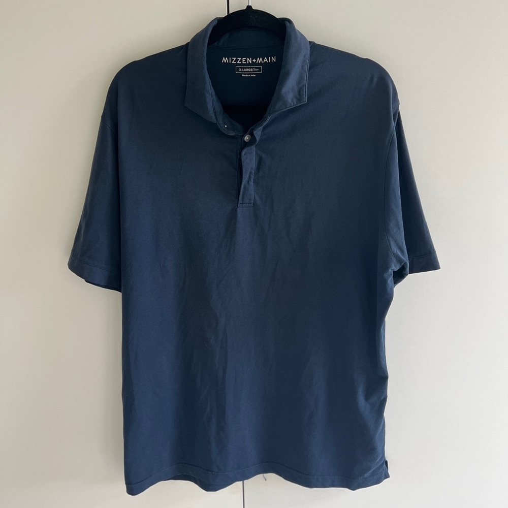 Mizzen+Main Blue Polo Shirt Classic Style